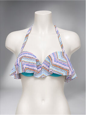 Xhilaration Push-Up Flounce Bandeau Tie Bikini Top – Size M
